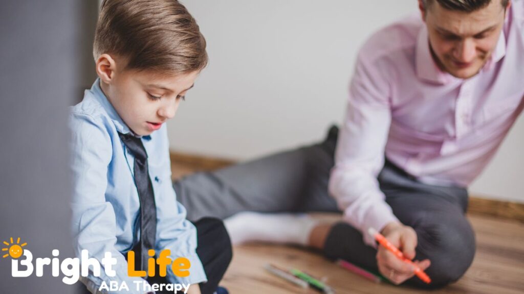 Executive functioning support for autism: a child receiving instruction from a parent.